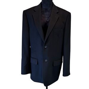 Baroni Pure Cashmere Black Men's Blazer Jacket, size 42R, Professional Business